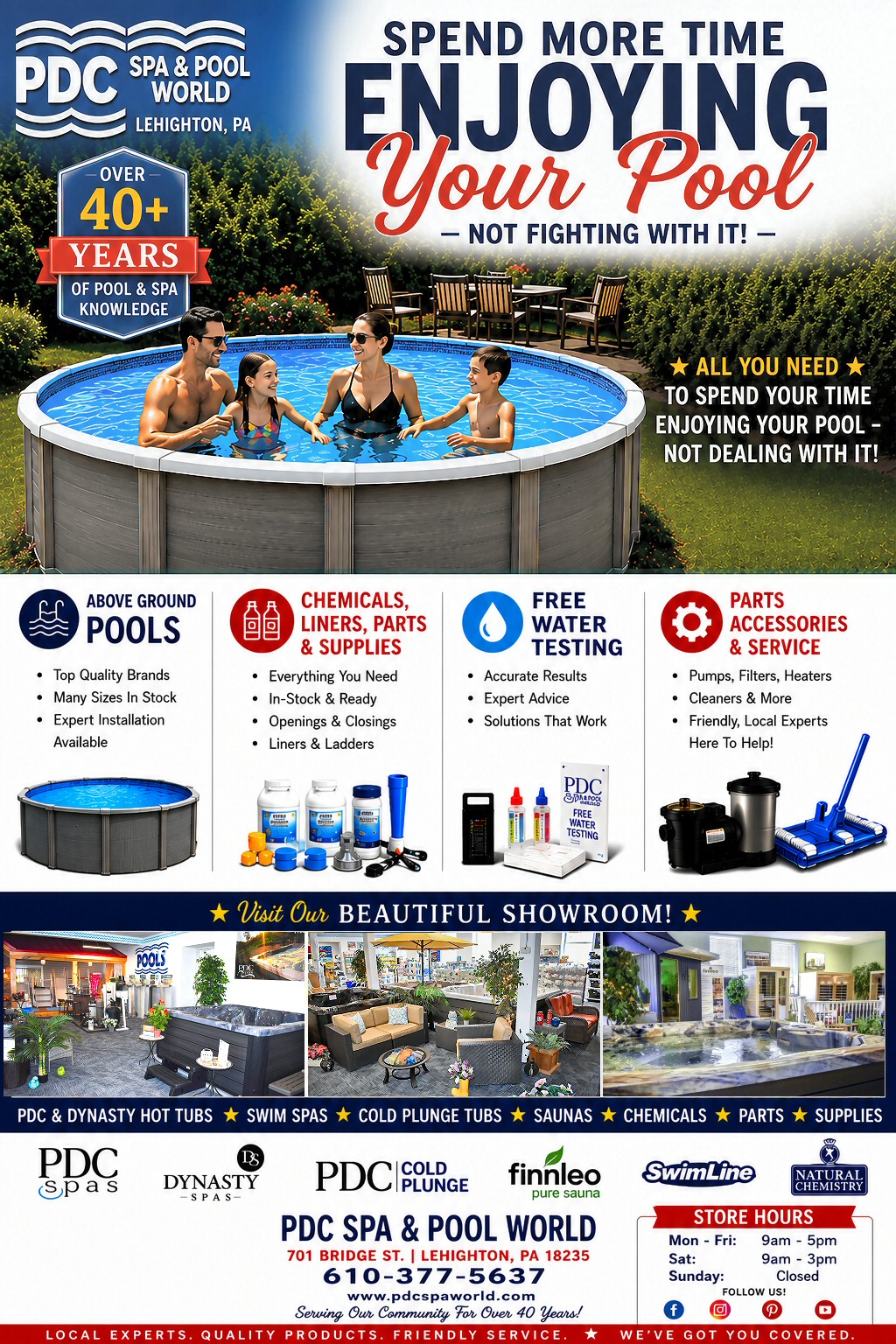 Above Ground Pools Sales Packages Parts Supplies Service Installation PDC Spa Pool World Lehighton PA
